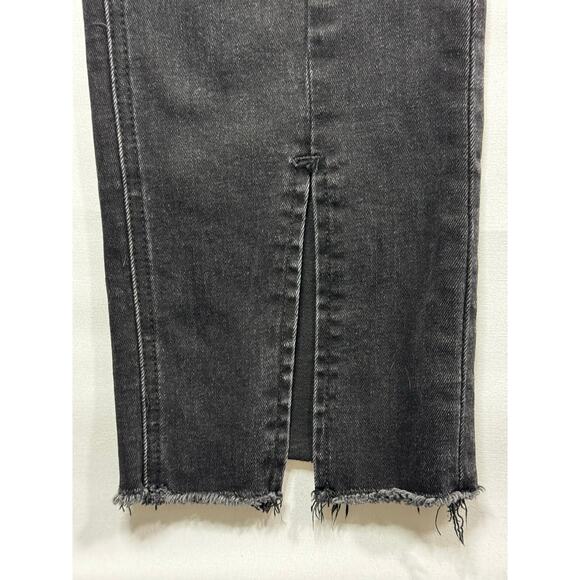 Flying Monkey Women's Notched Waist Straight Leg Black Jeans - Size 30 (32x32) - Picture 3 of 6